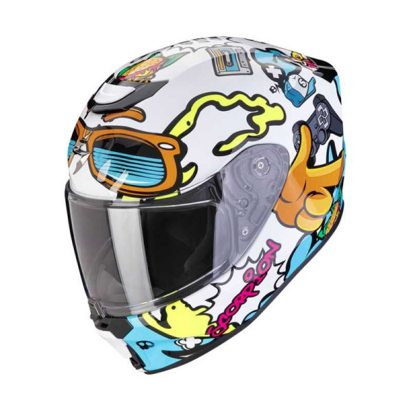 Scorpion Helmets Exo-jnr air fun white/blue lrg